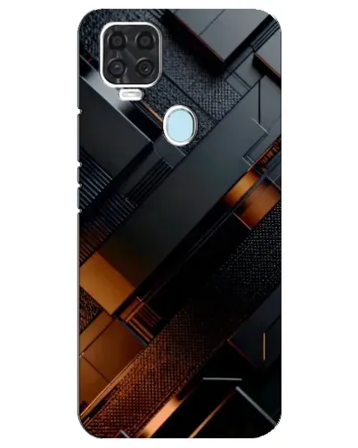 Чохол для ZTE Blade V2020 з картинкою «Чорні геометричні блоки» Чохол для ZTE Blade V2020 з картинкою «Чорні геометричні блоки»