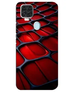 Чехол для ZTE Blade V2020 с картинкой «Красная глянцевая сетка»