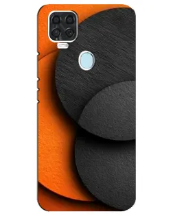 Чехол для ZTE Blade V2020 с картинкой «Геометрия оранжевых кругов»