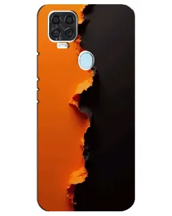 Чехол для ZTE Blade V2020 с картинкой «Оранжевый разлом»