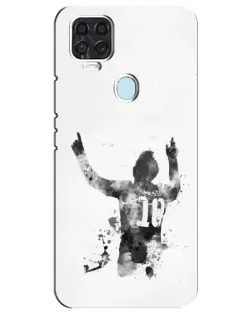 Чехол для ZTE Blade V2020 с картинкой «Черно-белый силуэт Месси» Чехол для ZTE Blade V2020 с картинкой «Черно-белый силуэт Месси»