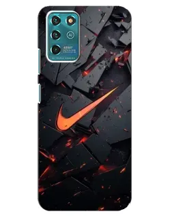 Чехол для ZTE Blade V30 Vita с картинкой «Nike — эффект разломов» Чехол для ZTE Blade V30 Vita с картинкой «Nike — эффект разломов»
