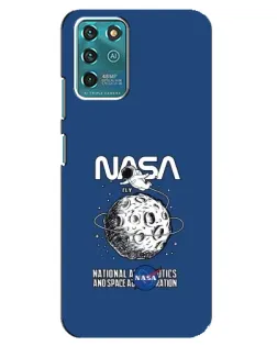 Чехол для ZTE Blade V30 Vita с картинкой «NASA — лунная миссия»