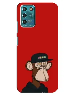 Чехол для ZTE Blade V30 Vita с картинкой «Bored Ape — красный фон»