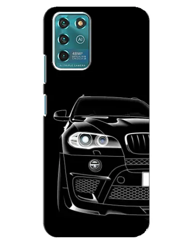 Чехол для ZTE Blade V30 Vita с картинкой «Темный силуэт BMW»