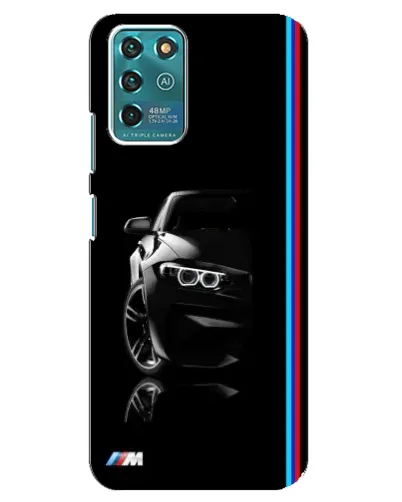 Чехол для ZTE Blade V30 Vita с картинкой «Силуэт BMW в темноте»