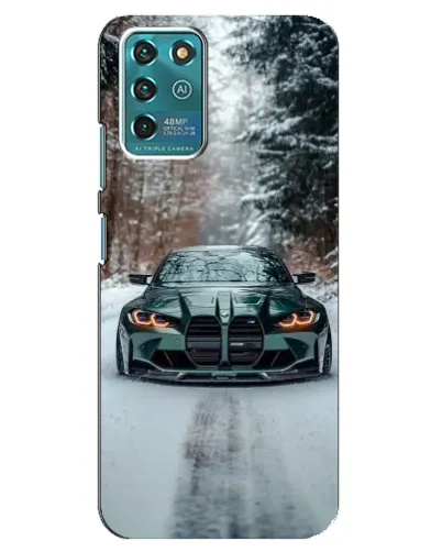 Чехол для ZTE Blade V30 Vita с картинкой «BMW в зимнем лесу»