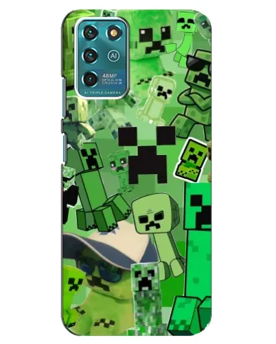 Чехол для ZTE Blade V30 Vita с картинкой «Криперы Minecraft»