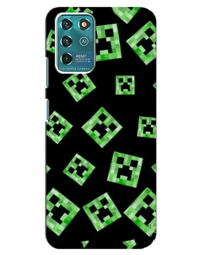 Чехол для ZTE Blade V30 Vita с картинкой «Паттерн с криперами»