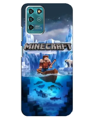 Чехол для ZTE Blade V30 Vita с картинкой «Minecraft ледяной мир»