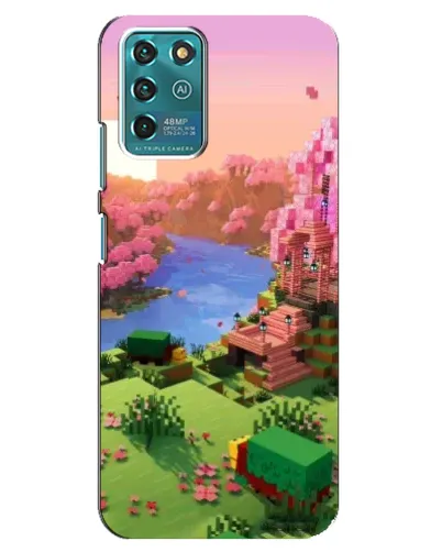 Чехол для ZTE Blade V30 Vita с картинкой «Розовое дерево Minecraft»