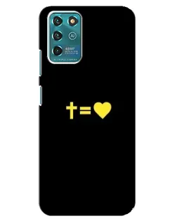 Чехол для ZTE Blade V30 Vita с картинкой «Сердце и Крест»