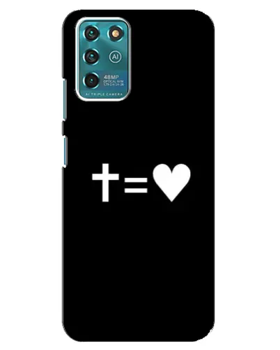Чехол для ZTE Blade V30 Vita с картинкой «Крест и Сердце»