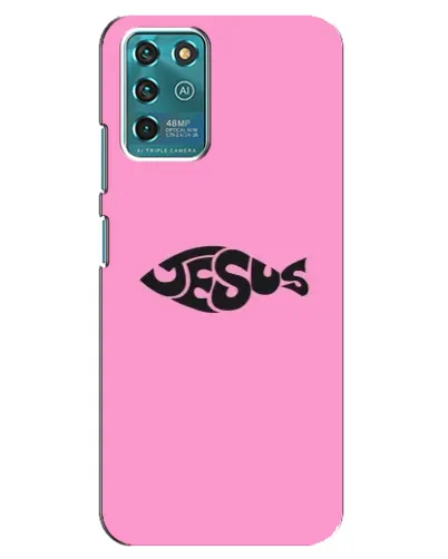 Чехол для ZTE Blade V30 Vita с картинкой «Розовый символ  Jesus»