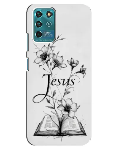Чехол для ZTE Blade V30 Vita с картинкой «Цветы и Библия»