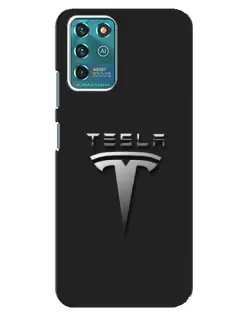 Чехол для ZTE Blade V30 Vita с картинкой «Стальной логотип Tesla» Чехол для ZTE Blade V30 Vita с картинкой «Стальной логотип Tesla»