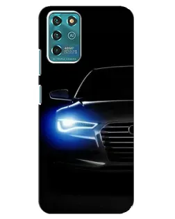 Чехол для ZTE Blade V30 Vita с картинкой «Неоновый взгляд Audi»