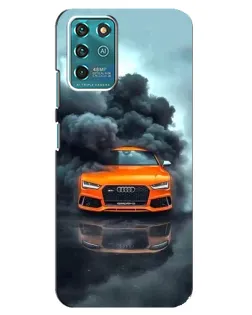 Чехол для ZTE Blade V30 Vita с картинкой «Audi в облаках дыма»
