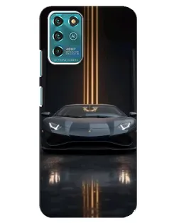 Чехол для ZTE Blade V30 Vita с картинкой «Lamborghini золотые линии»