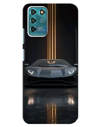 Чехол для ZTE Blade V30 Vita с картинкой «Lamborghini золотые линии»