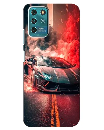 Чехол для ZTE Blade V30 Vita с картинкой «Lamborghini красный дым»