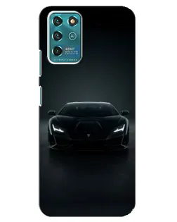 Чехол для ZTE Blade V30 Vita с картинкой «Черный Lamborghini Aventador»
