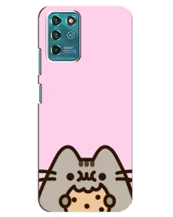 Чехол для ZTE Blade V30 Vita с картинкой «Pusheen и печенье»