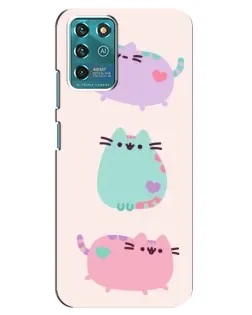 Чехол для ZTE Blade V30 Vita с картинкой «Pusheen трио» Чехол для ZTE Blade V30 Vita с картинкой «Pusheen трио»