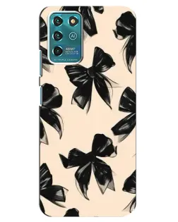 Чехол для ZTE Blade V30 Vita с картинкой «Паттерн черные банты»