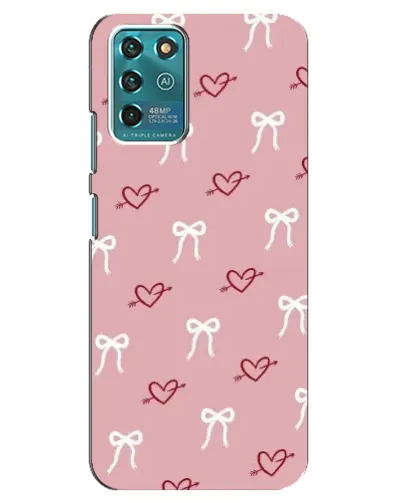 Чехол для ZTE Blade V30 Vita с картинкой «Сердца и банты»