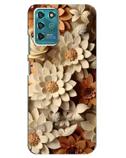 Чехол для ZTE Blade V30 Vita с картинкой «Бежевый флористический декор» Чехол для ZTE Blade V30 Vita с картинкой «Бежевый флористический декор»