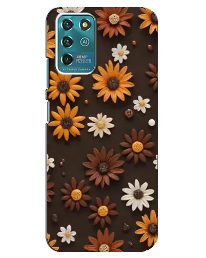 Чехол для ZTE Blade V30 Vita с картинкой «Узор из маленьких подсолнухов»