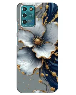 Чехол для ZTE Blade V30 Vita с картинкой «Белый цветок и золотой флюид» Чехол для ZTE Blade V30 Vita с картинкой «Белый цветок и золотой флюид»
