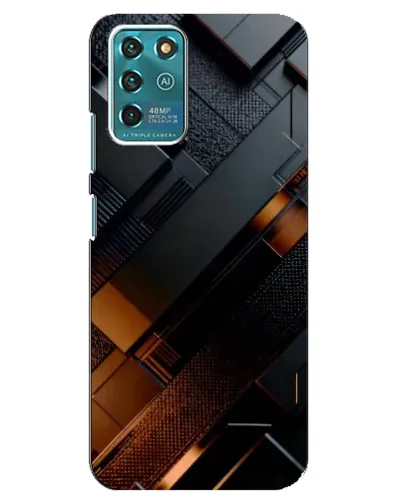 Чехол для ZTE Blade V30 Vita с картинкой «Черные геометрические блоки» Чехол для ZTE Blade V30 Vita с картинкой «Черные геометрические блоки»