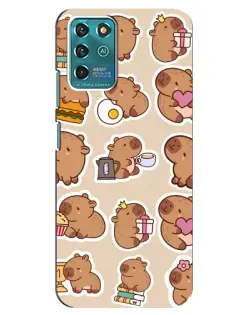 Чехол для ZTE Blade V30 Vita с картинкой «Капибары паттерн» Чехол для ZTE Blade V30 Vita с картинкой «Капибары паттерн»