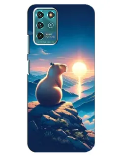 Чехол для ZTE Blade V30 Vita с картинкой «Закат солнца с капибарой» Чехол для ZTE Blade V30 Vita с картинкой «Закат солнца с капибарой»