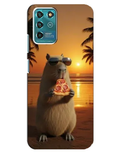 Чехол для ZTE Blade V30 Vita с картинкой «Капибара с пиццей» Чехол для ZTE Blade V30 Vita с картинкой «Капибара с пиццей»