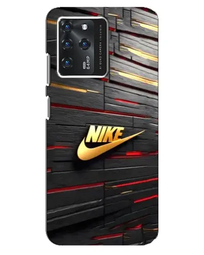Чехол для ZTE Blade V30 с картинкой «Золотой Nike на металле»