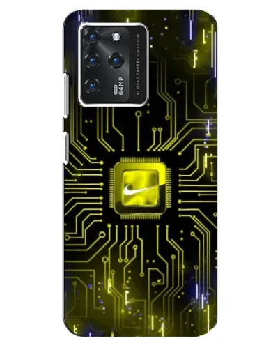 Чехол для ZTE Blade V30 с картинкой «Nike — золотая искра»