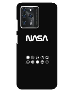 Чехол для ZTE Blade V30 с картинкой «NASA — технический принт»