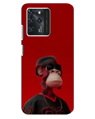 Чехол для ZTE Blade V30 с картинкой «Bored Ape в красном»