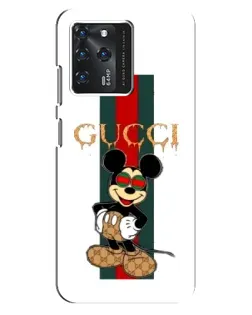 Чохол для ZTE Blade V30 з картинкою «Міккі Маус Gucci — смуги»
