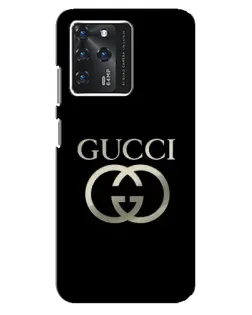 Чохол для ZTE Blade V30 з картинкою «Gucci — золото на чорному»