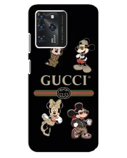 Чохол для ZTE Blade V30 з картинкою «Gucci — герої Disney та монограма»