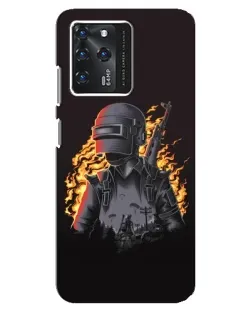 Чохол для ZTE Blade V30 з картинкою «PUBG — вогняний силует»