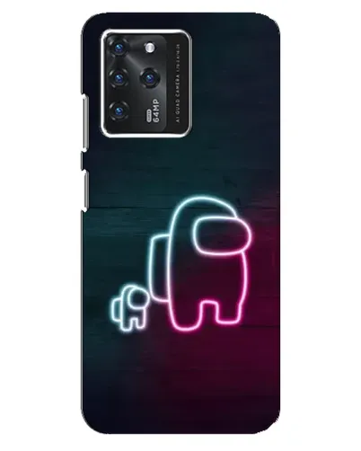 Чехол для ZTE Blade V30 с картинкой «Among Us неон-арт»