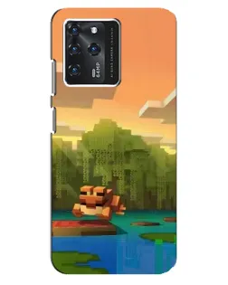 Чехол для ZTE Blade V30 с картинкой «Майнкрафт закат солнца»