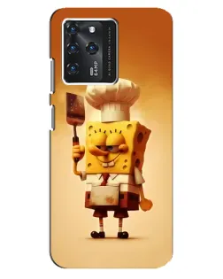 Чехол для ZTE Blade V30 с картинкой «Губка Боб повар»