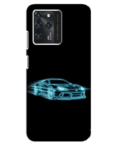 Чехол для ZTE Blade V30 с картинкой «Неоновый контур Lamborghini»