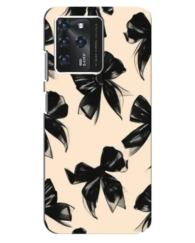 Чехол для ZTE Blade V30 с картинкой «Паттерн черные банты»